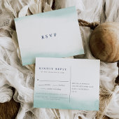 Seaglass Tides RSVP Briefkaart met keuze uit maalt