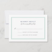 Seaglass Tides Wedding RSVP Kaartje (Voorkant)