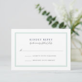 Seaglass Tides Wedding RSVP Kaartje (Staand voorkant)
