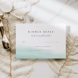 Seaglass Tides Wedding RSVP Kaartje