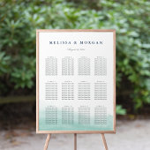 Seaglass Tides Wedding Seating Chart Poster