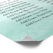 Seaglass Tides Wedding Seating Chart Poster (Hoek)