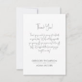 Seaglass Waterverf Gold Accent Weddenfoto Bedankkaart (Achterkant)