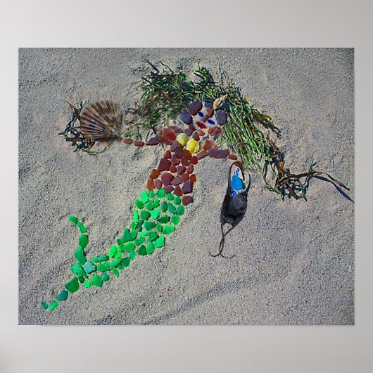 SeaGlassMermaid11x14Wrap Poster (Voorkant)