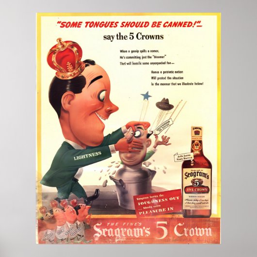  Seagram's 5-Crown Ad Life Magazine Poster (Voorkant)