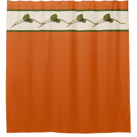 Seagrape Blooms - Sienna douchegordijn (Voorkant)