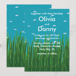 Seagrass Meadow Onderwater Seaside Beach Wedding Kaart