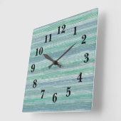 Seagrass Texture Beach Decor Vierkante Klok (Hoek)