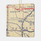 Seagraves TX  kaart Keramisch Ornament (Links)
