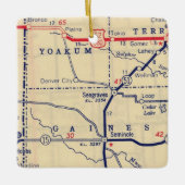Seagraves TX  kaart Keramisch Ornament (Voorkant)