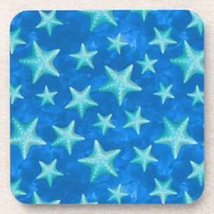 Seagreen Navy Starfish Summer Beach Nautical Bier Onderzetter