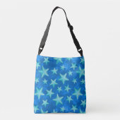 Seagreen Navy Starfish Summer Beach Nautical Crossbody Tas (Achterkant)