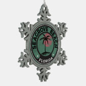 Seagrove Beach Florida 30A Emerald Coast 30A Tin Sneeuwvlok Ornament (Links)
