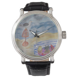 Seagulatie op de strand Watch Horloge