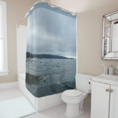 Seagulatie over Puget Sound Beach Douchegordijn (In situ)