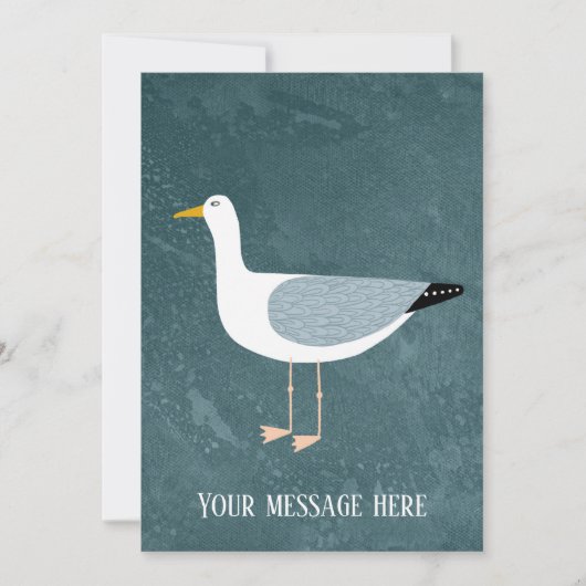 Seagull - Aangepaste platte kaart (Voorkant)