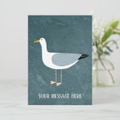 Seagull - Aangepaste platte kaart (Staand voorkant)