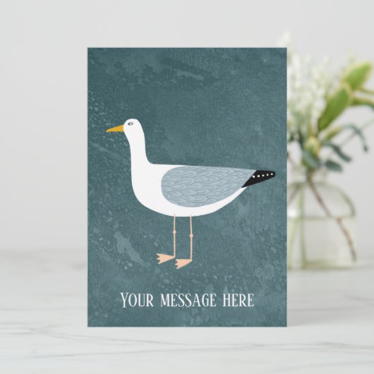 Seagull - Aangepaste platte kaart (Staand voorkant)
