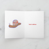 Seagull Air Mail Birthday naam voorzijde toevoegen Kaart (Binnen)