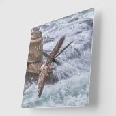 Seagull Air Surfer Vierkante Klok (Hoek)