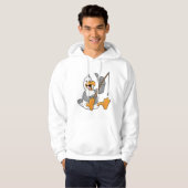 Seagull at Fishing with Fishing Road Hoodie (Voorkant volledig)