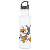 Seagull at Fishing with Fishing Road Waterfles (Voorkant)