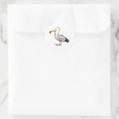 Seagull au naturel ronde sticker (Tas)