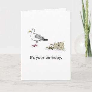 Seagull Bday-kaart   Het is je verjaardag. Ga ervo Kaart