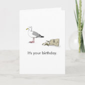 Seagull Bday Kaart | Het is jouw verjaardag. Ga er (Voorkant)