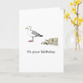 Seagull Bday Kaart | Het is jouw verjaardag. Ga er (Gele Bloem)