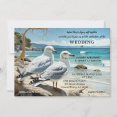 Seagull Beach Avontuur Alles in één bruiloft Kaart (Voorkant)