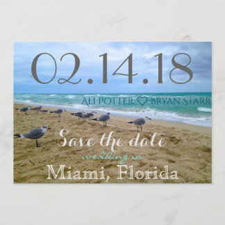 Seagull Beach Bewaar de datum Save The Date