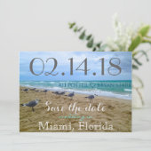 Seagull Beach Bewaar de datum Save The Date (Staand voorkant)