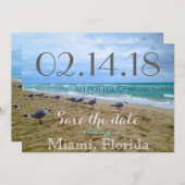 Seagull Beach Bewaar de datum Save The Date (Voorkant / Achterkant)