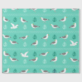 Seagull Beach levenspatroon Cadeaupapier (Vlak)