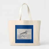 Seagull Beach Ocean Tropical Summer Monogram Grote Tote Bag (Voorkant)
