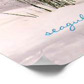 Seagull Beach Waterverf Print (Hoek)