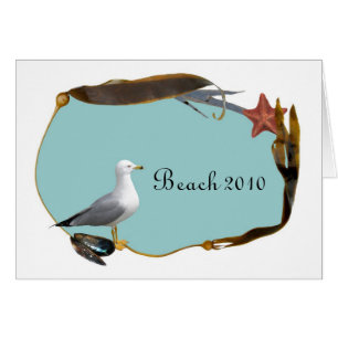 Seagull bij Beach Card