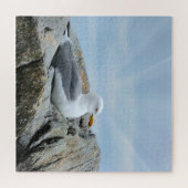 Seagull bij de kust legpuzzel (Horizontaal)