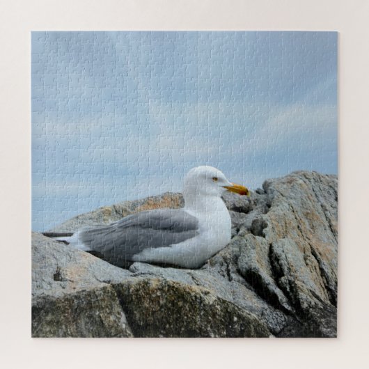 Seagull bij de kust legpuzzel (Verticaal)