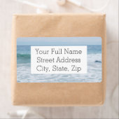 Seagull bij het strand in Californië Etiket (Insitu)