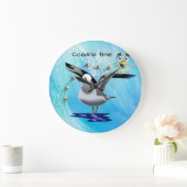 Seagull Bird Fish Ocean Wave Clock Grote Klok (Huis)