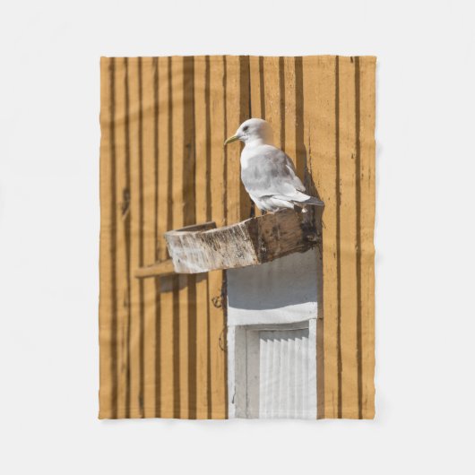 Seagull Bird Foto Fleece Deken (Voorkant)