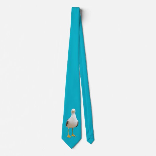 Seagull Bird op Turquoise Stropdas (Voorkant)