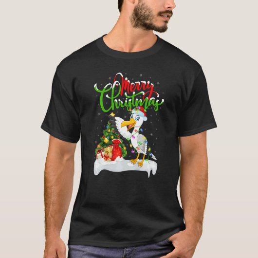 Seagull Bird  Xmas Decorations Santa Seagull Chris T-shirt (Voorkant)