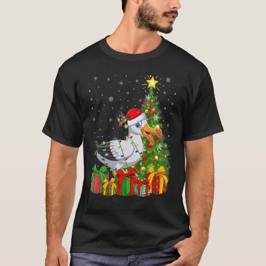 Seagull Bird   Xmas Holiday Santa Seagull Christma T-shirt (Voorkant)