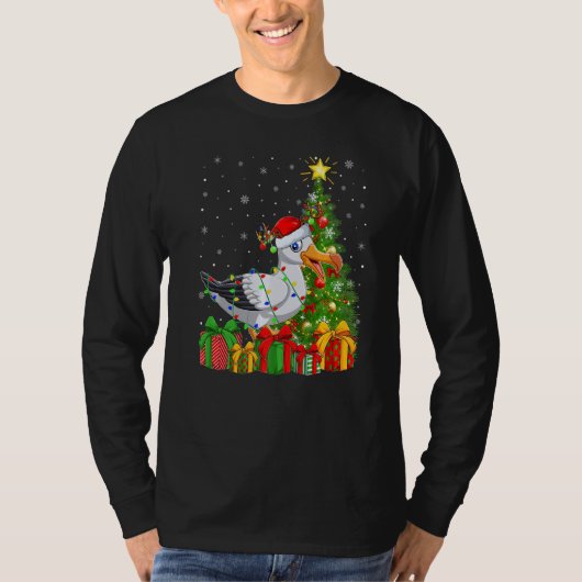 Seagull Bird  Xmas Holiday Santa Seagull Christmas T-shirt (Voorkant)