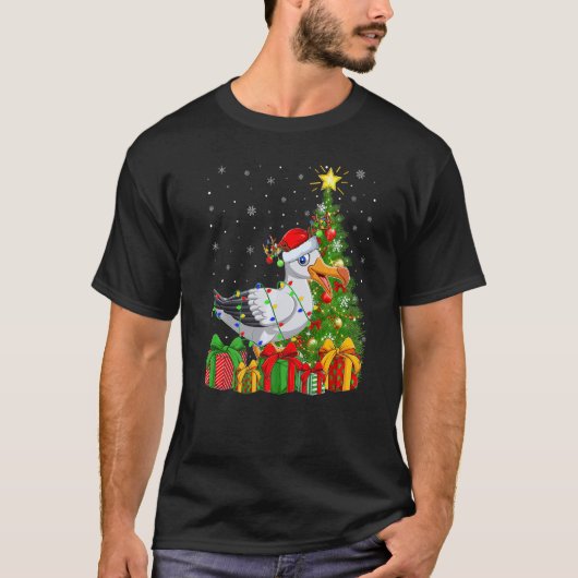 Seagull Bird  Xmas Holiday Santa Seagull Christmas T-shirt (Voorkant)