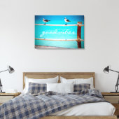 Seagull Birds Ocean Photo Good Vibes Typografie Canvas Afdruk (Insitu (Slaapkamer))