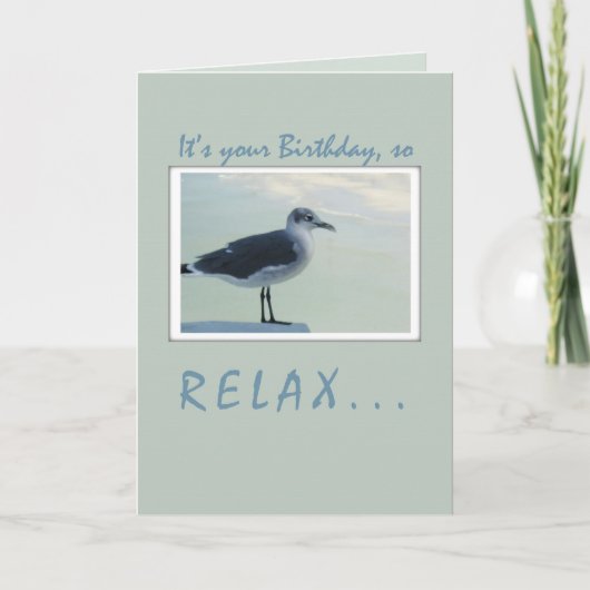 Seagull Birthday Kaart (Voorkant)